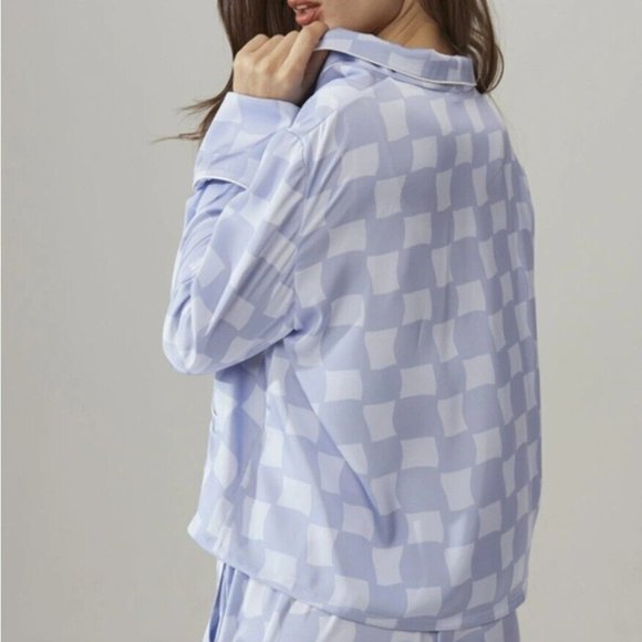 Statement Collar Cropped Pajama Set by Nap Loungewear size L. B010 - Picture 2 of 5